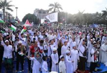 Hari HAM Sedunia, Ulama- Ribuan Warga Sumut Aksi Bela Palestina