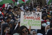 Massa di Washington Gelar Aksi Tuntut Gencatan Senjata di Gaza