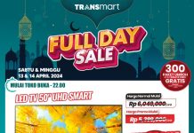 TV LED 50 UHD Smart TV di Transmart Full Day Sale Diskon Rp 2,2 Juta