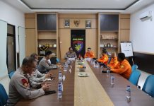 TINGKATKAN SINERGITAS ANTAR LEMBAGA, KEPALA KANTOR BASARNAS SUMSEL SAMBANGI POLAIRUD POLDA SUMSEL