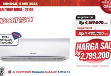 Lawan Cuaca Panas, AC Split 1/2 PK Transmart Full Day Sale Diskon Nih!