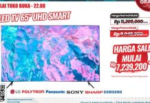 Beli TV LED 50-65 Inch di Transmart Full Day Sale Kasih Diskon Gede-gedean