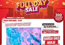Cuma Transmart Full Day Sale, TV 65 Inch Diskon Rp 3,5 Juta!