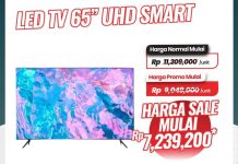 TV LED 65 UHD Diskon Gede di Transmart Full Day Sale