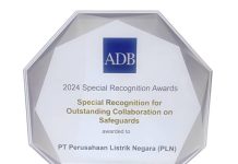 PLN Terima Penghargaan ADB atas Implementasi Safeguards Proyek Ketenagalistrikan di Indonesia