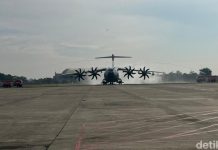 Pesawat Baru TNI AU Airbus A400M Mendarat di Halim Perdanakusuma