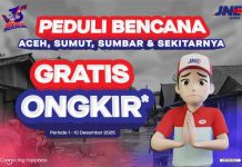 Bergerak Bersama Peduli Bencana, JNE Gratiskan Ongkir Bantuan ke Aceh, Sumbar, Sumut, dan Sekitarnya
