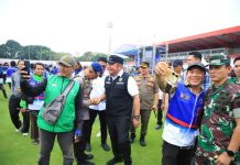 Hadiri Apel Kamtibmas Ojol dan Buruh, Herman Deru Tekankan Kolaborasi Jaga Stabilitas Sumsel