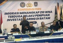 Imigrasi Tangkap 210 WNA Asal Vietnam dan Tiongkok di Batam Diduga Lakukan Penipuan Investasi Daring