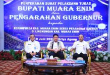 Herman Deru Tegaskan Soliditas Pemerintahan Muara Enim, Serahkan Surat Plt Bupati kepada Sumarni