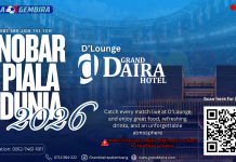 Nobar Piala Dunia 2026 di D’Lounge Grand Daira Hotel Palembang
