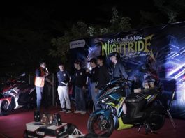 Night Ride Palembang Darussalam, Astra Motor Sumsel Kenalkan New Honda Vario Evo 160 kepada Komunitas
