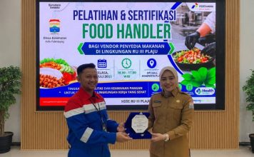 Pastikan Keamanan Pangan bagi Pekerja, Kilang Plaju Gelar Sertifikasi Food Handler Bersama Dinkes Palembang