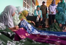 Ketua TP PKK Sumsel Feby Herman Deru Kagumi Batik Ramah Lingkungan Karya Perempuan Lubuk Linggau
