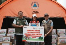 Tanggap Bencana Karhutla di Musim Kemarau Ekstrem, Kilang Plaju Salurkan Bantuan Logistik untuk Petugas BPBD Sumsel