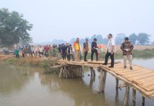 Tanpa Menunggu APBD, Herman Deru Gerakkan Gotong Royong Lintas Sektor Pulihkan Jembatan di Telang Rejo