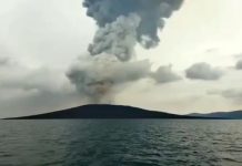 Lagi, Gunung Anak Krakatau Erupsi 2 Kali Pagi Ini