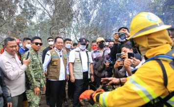 Herman Deru Tinjau Karhutla di Banyuasin, Uji Teknologi Pemadaman dari Brasil